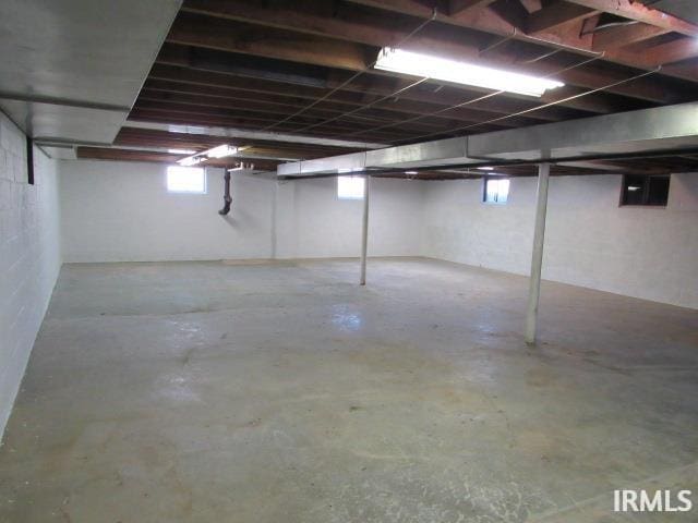 view of basement