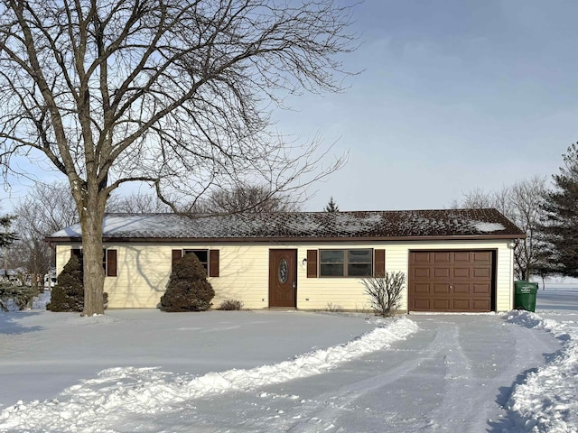 ranch-style house with a garage