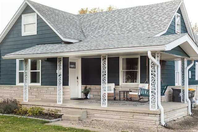 view of front of home with covered porch