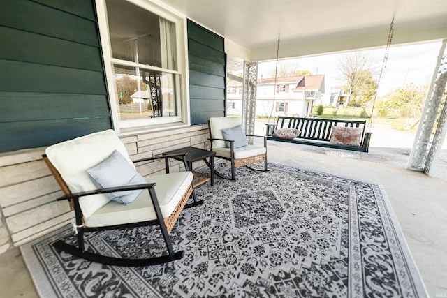 balcony with covered porch