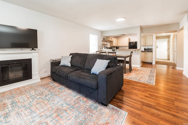 living room featuring hardwood / wood-style flooring