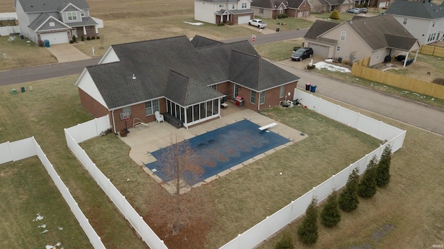 birds eye view of property