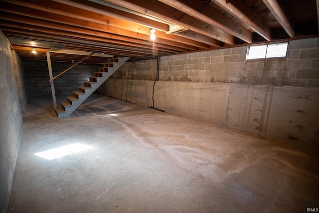 view of basement