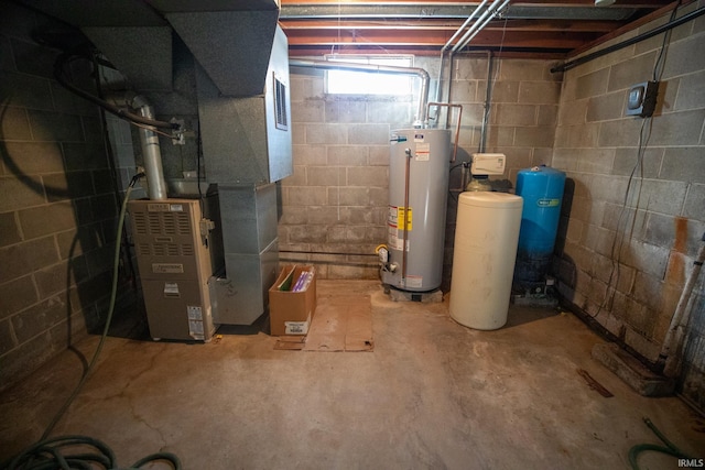 utilities featuring heating unit and water heater