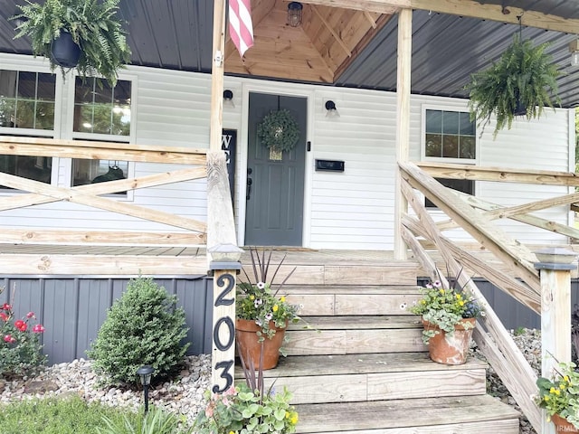 view of doorway to property