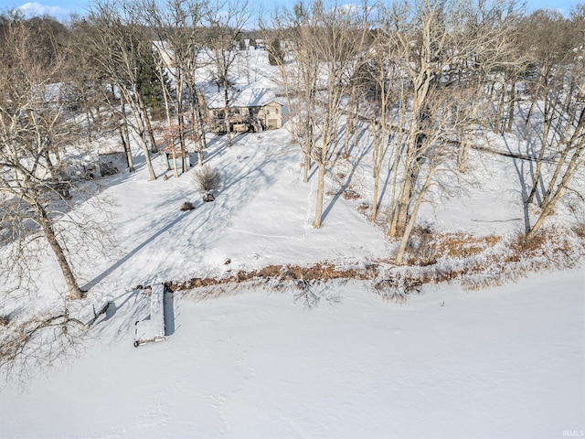 view of snowy aerial view