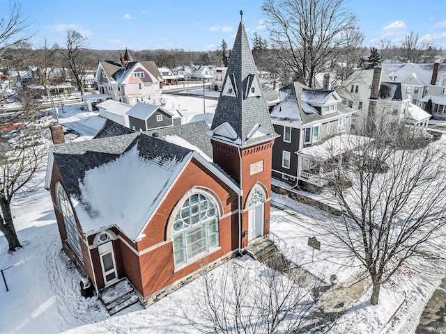 view of snowy aerial view