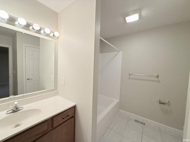 bathroom featuring vanity and tile patterned floors