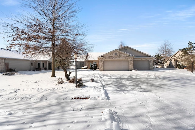 view of front facade with a garage