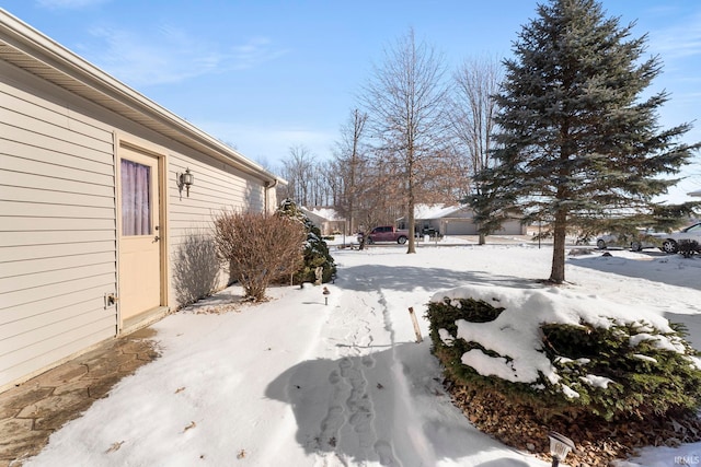 view of snowy yard