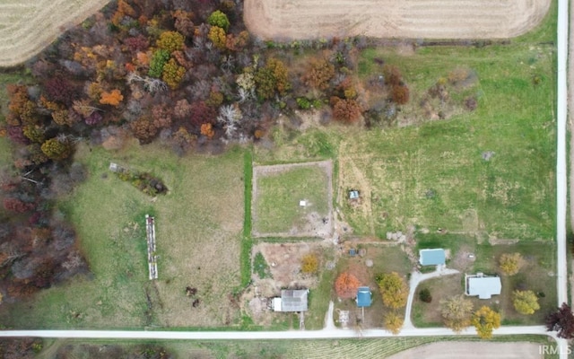 drone / aerial view with a rural view