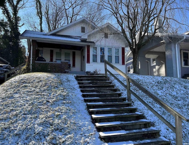 view of front of home with a porch