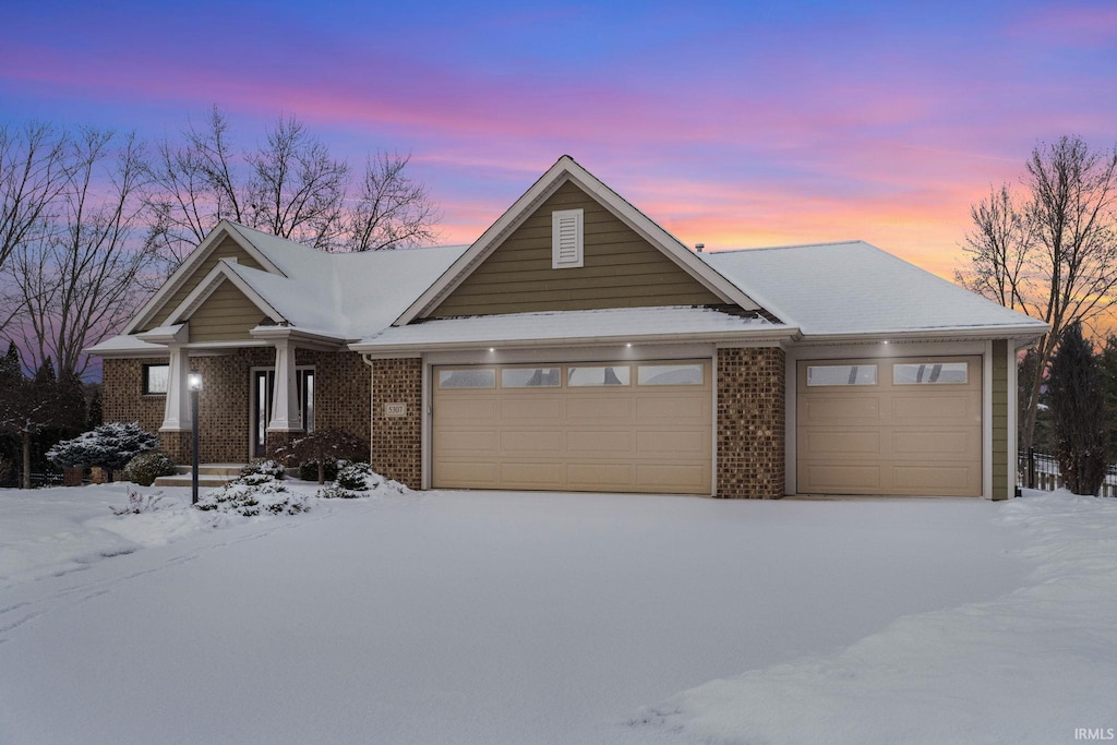 view of front of home featuring a garage