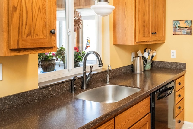 kitchen featuring sink and dishwasher