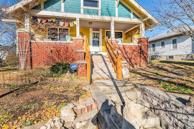 view of front of home with a porch