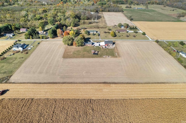 drone / aerial view with a rural view