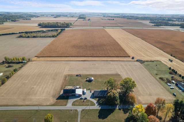 drone / aerial view featuring a rural view
