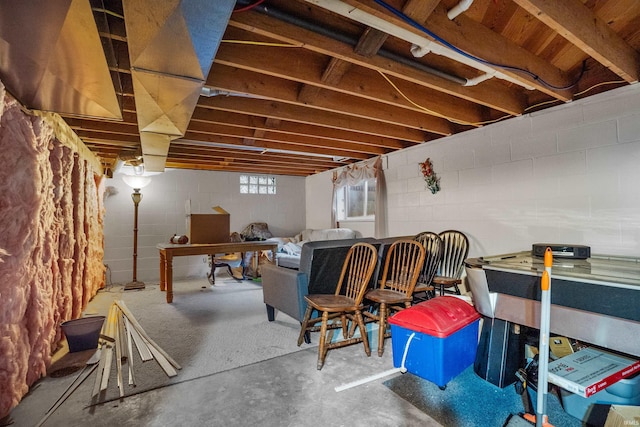 view of basement