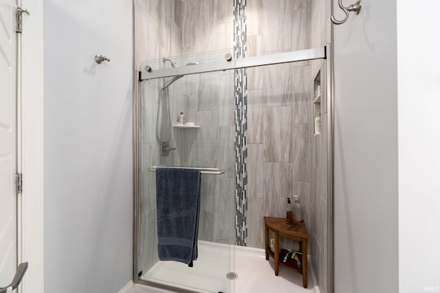 bathroom featuring an enclosed shower