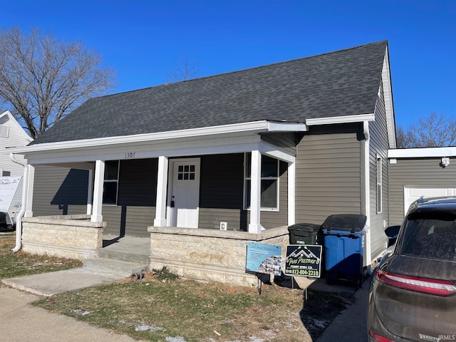 bungalow-style home with covered porch