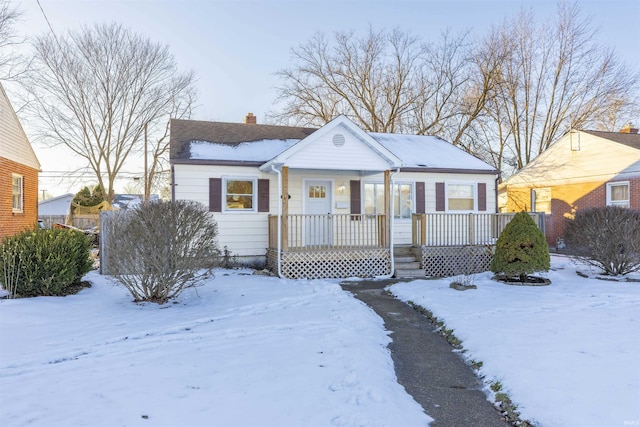 view of bungalow-style home