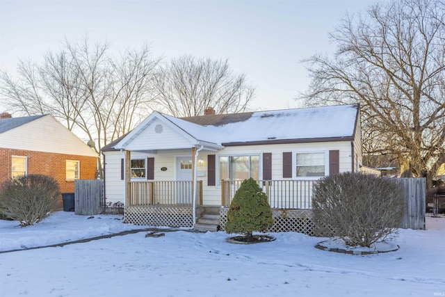 bungalow-style home featuring covered porch