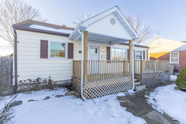 view of bungalow-style home