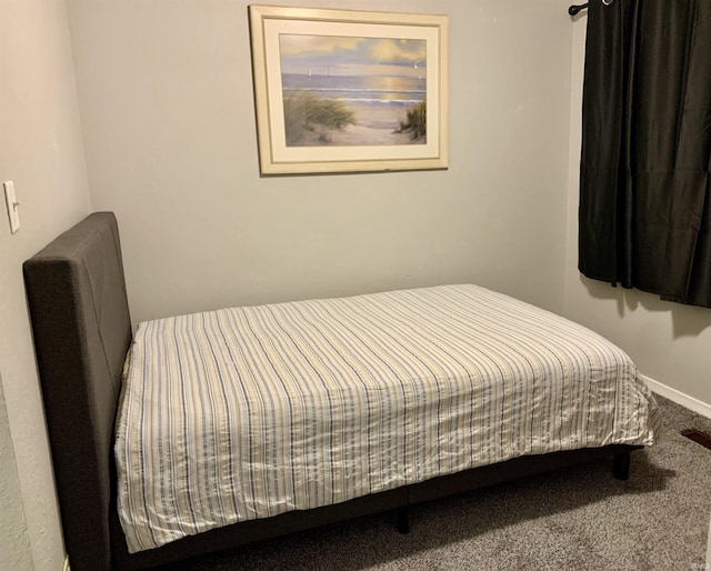 bedroom with carpet floors