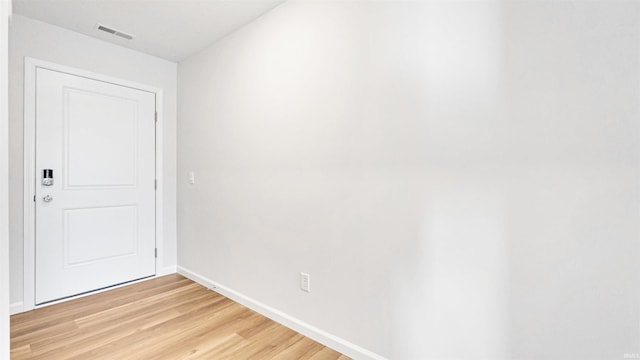 interior space with light hardwood / wood-style floors