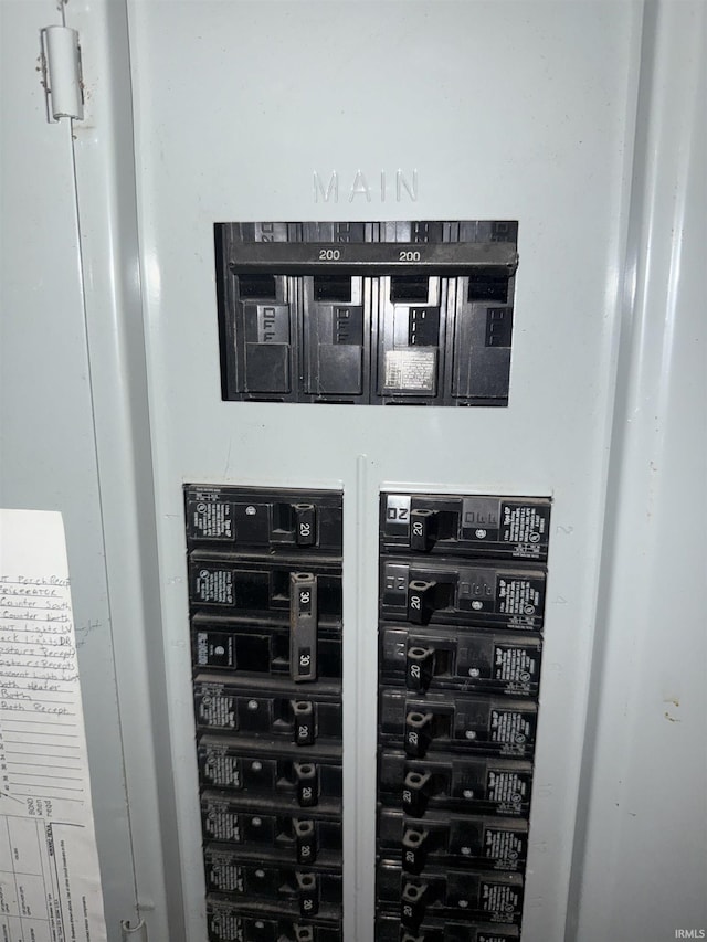 interior details featuring electric panel