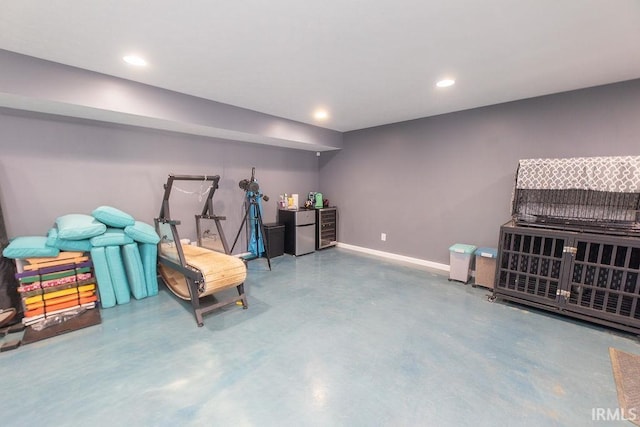 basement featuring wine cooler