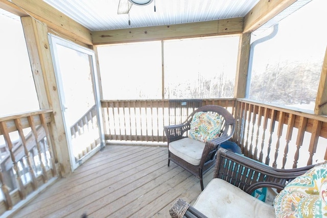 view of sunroom