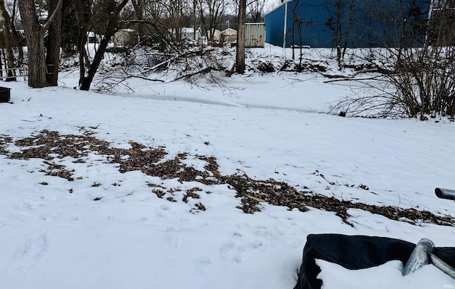 view of snowy yard