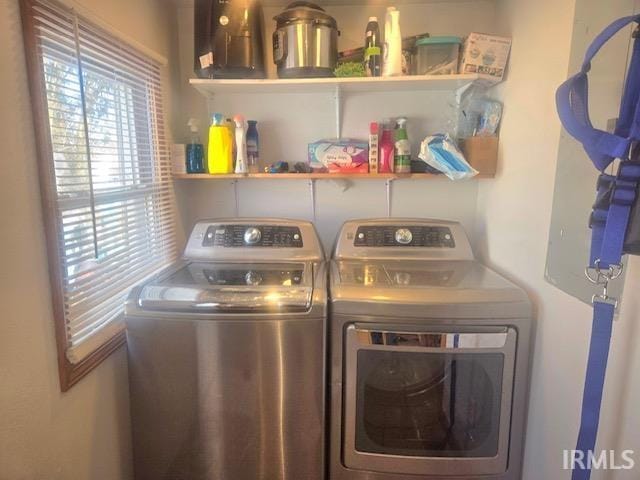 laundry area featuring washer and dryer