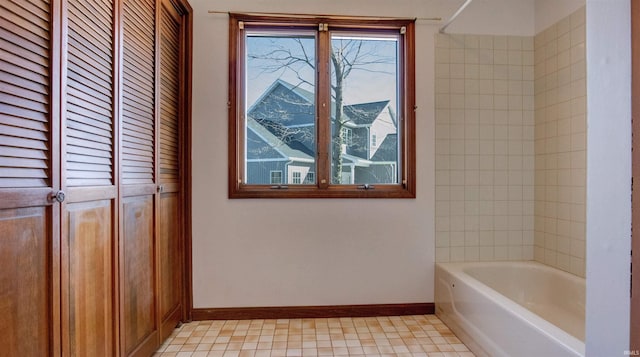 bathroom featuring a bath