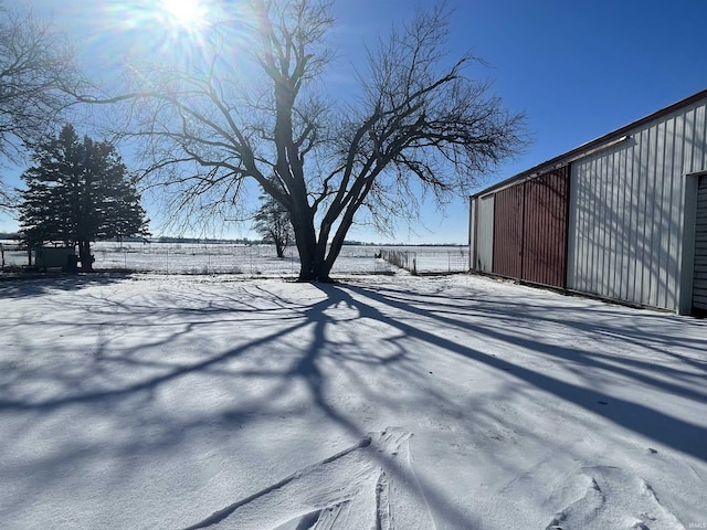 view of snowy yard