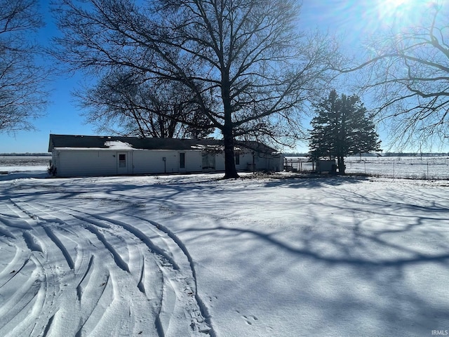 view of snowy yard