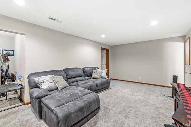 view of carpeted living room