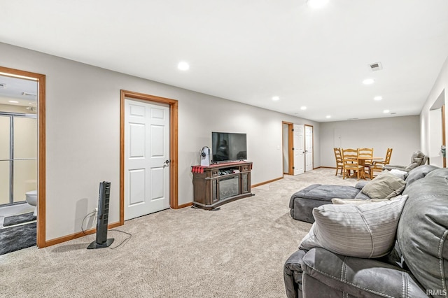 view of carpeted living room