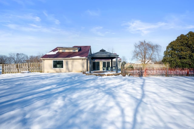 exterior space featuring a gazebo