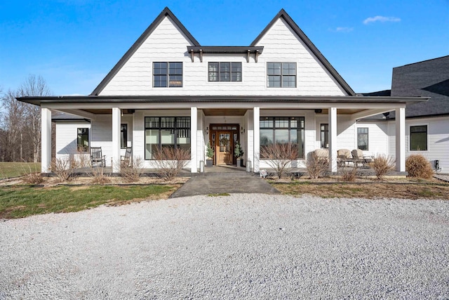 view of front of home with a porch