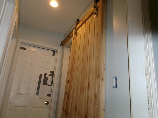 hall with a barn door