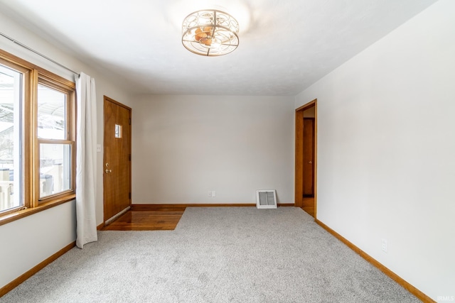 view of carpeted spare room