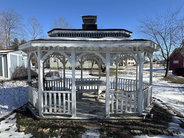 view of community with a gazebo