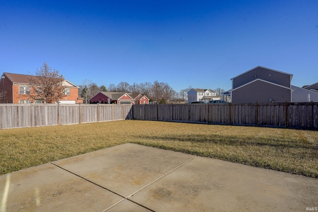 view of yard featuring a patio area