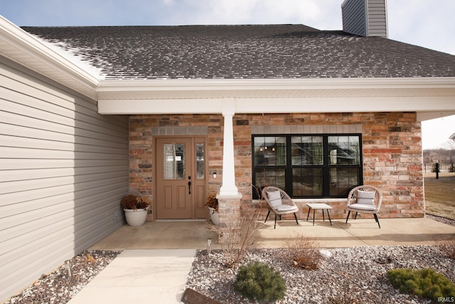 entrance to property with covered porch