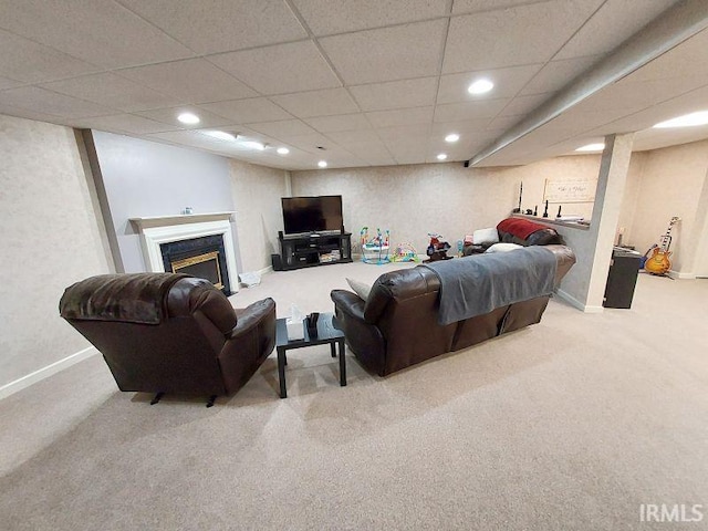 view of carpeted living room