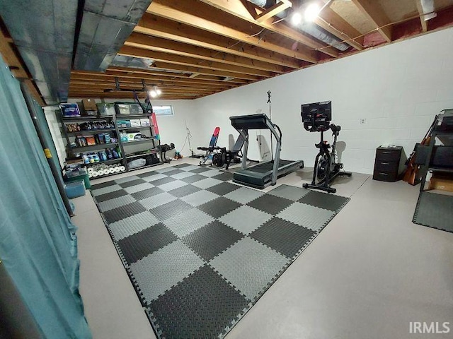 view of workout area