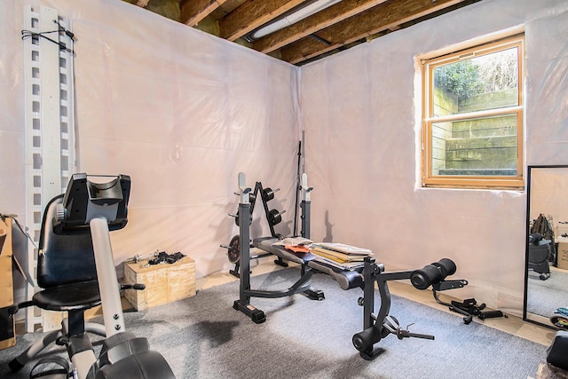 view of workout area