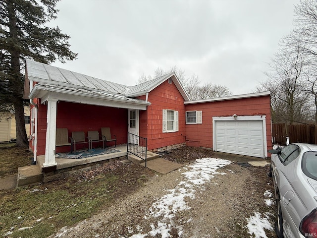 view of front of home featuring a garage